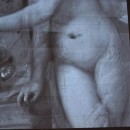13 - Tiziano, Concerto campestre 1510 riflettografia  particolare.