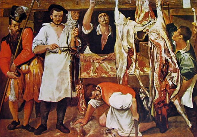 Annibale Carracci, La bottega del macellaio, 1585